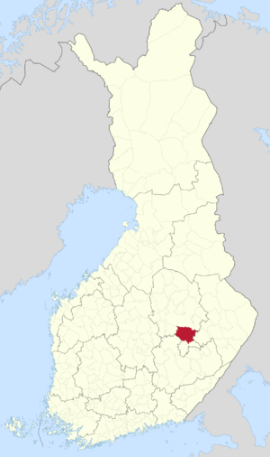 Location of Leppävirta in Finland