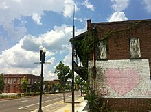 Main Street, near the intersection of 7th Street.