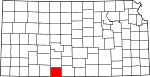 State map highlighting Comanche County