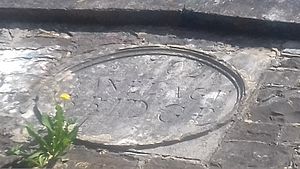 Plaque under the keystone identifying Ranelagh bridge