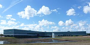 Publix Corporate Headquarters with clouds, Lakeland Florida