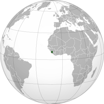 Location of  Sierra Leone  (dark green)