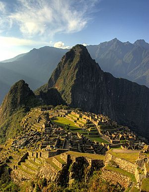 Sunset across Machu Picchu