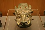 Warring States Bronze Inlaid Chariot Shaft Head