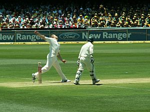 Andrew Flintoff bowling