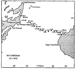 Cook Strait Swim Track (1972)