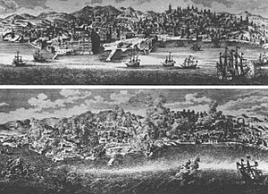 Lisbon before and after 1755 earthquake