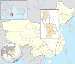 Location of Macau within China