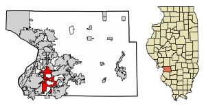 Location of Pontoon Beach in Madison County, Illinois.