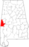 Map of Alabama highlighting Sumter County.svg