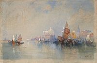 Moran, Thomas, Venice, The Lagoon Looking toward Santa Maria della Salute, 1894