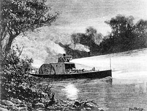 Night travel on the Murray c1880