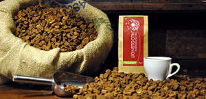 Packaged dandelion root coffee