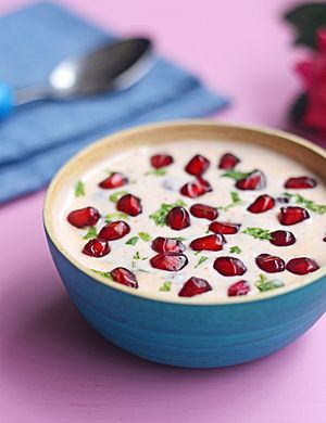 Pomegranate raita