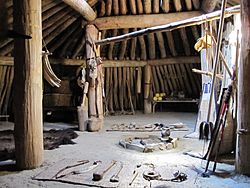 Reconstructed Mandan earthlodge interior