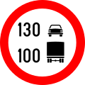 RomanianTrafficSign C30-SpeedLimitPerVehicleCategory-130-100 2011