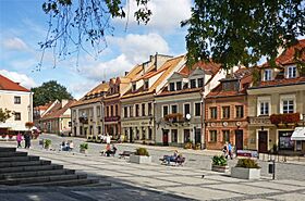 Old townhouses at the Market Square