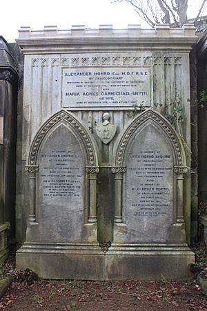 The grave of Alexander Monro tertius, Dean Cemetery