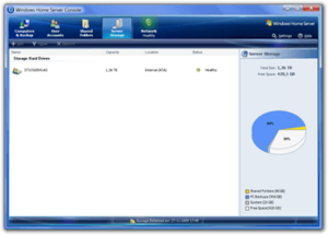 Windows Home Server Console
