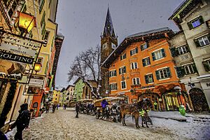 Winter snow in Kitzbühel