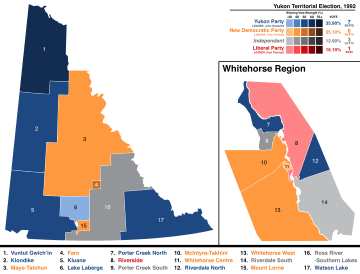 Yukon Territorial Election 1992 - Results by Riding.svg