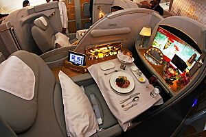 First Class Private Suites on Emirates Airbus A380 (A6-EEM)