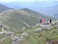 Hikers on franconia ridge