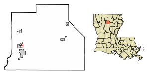 Location of East Hodge in Jackson Parish, Louisiana