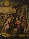 Joos van Cleve. The birth of Christ