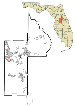 Location in Lake County and the state of Florida