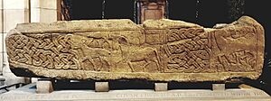 Side of the Viking-Age Govan Sarcophagus