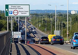 The A312 Parkway in Hayes Town (geograph 4639552)