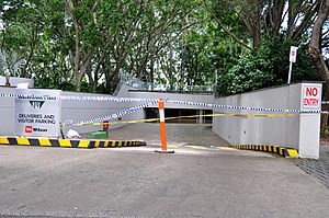 Waterfront place carpark flooded