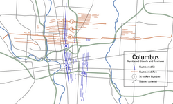 Columbus Numbered Streets and Avenues