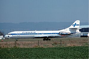 Finnair Caravelle Basle Airport - April 1976