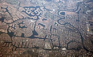 Goldcoast Queensland Australia aerial view