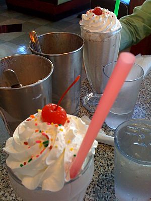 Milkshakes at Mels Diner