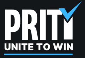 Priti Unite to Win logo