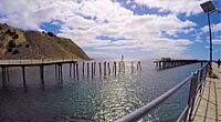 Rapid Bay Old Jetty, viewed from new jetty