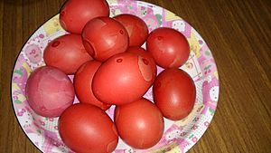 Red eggs