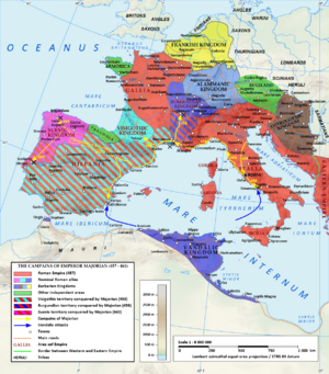 Roman Empire under Majorian (460 CE)