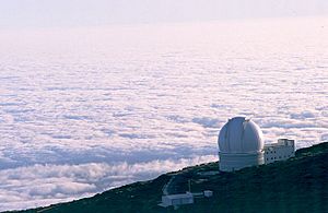 Sea of clouds around La Palma