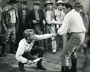 Alan Ladd and Tony Caruso In Studio Still From Film The Iron Mistress 1952