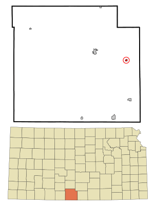 Location within Barber County and Kansas