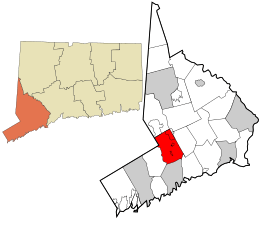 Location in Fairfield County and the state of Connecticut.