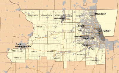 Map of Northern Illinois