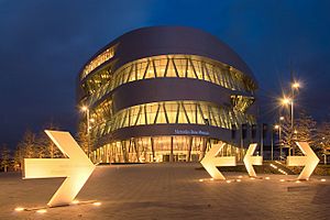 Mercedes-Benz Museum at night