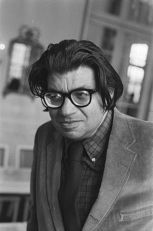 Persconferentie componist Morton Feldman in concertgebouw Amsterdam in verband m, Bestanddeelnr 928-6142.jpg