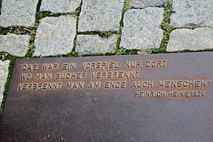 Plaque at Bebelplatz