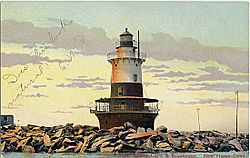 PostcardSperryBreakwaterLighthouse1901to1907